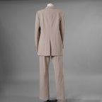 FENDI フェンディ / 美品 23AW ベージュ フランネルブレザー ジャケット パンツ セットアップ / FJ7450 AM3P / FR6511 AM3P / size 40 (BEIGE) レディース 352045-izm
