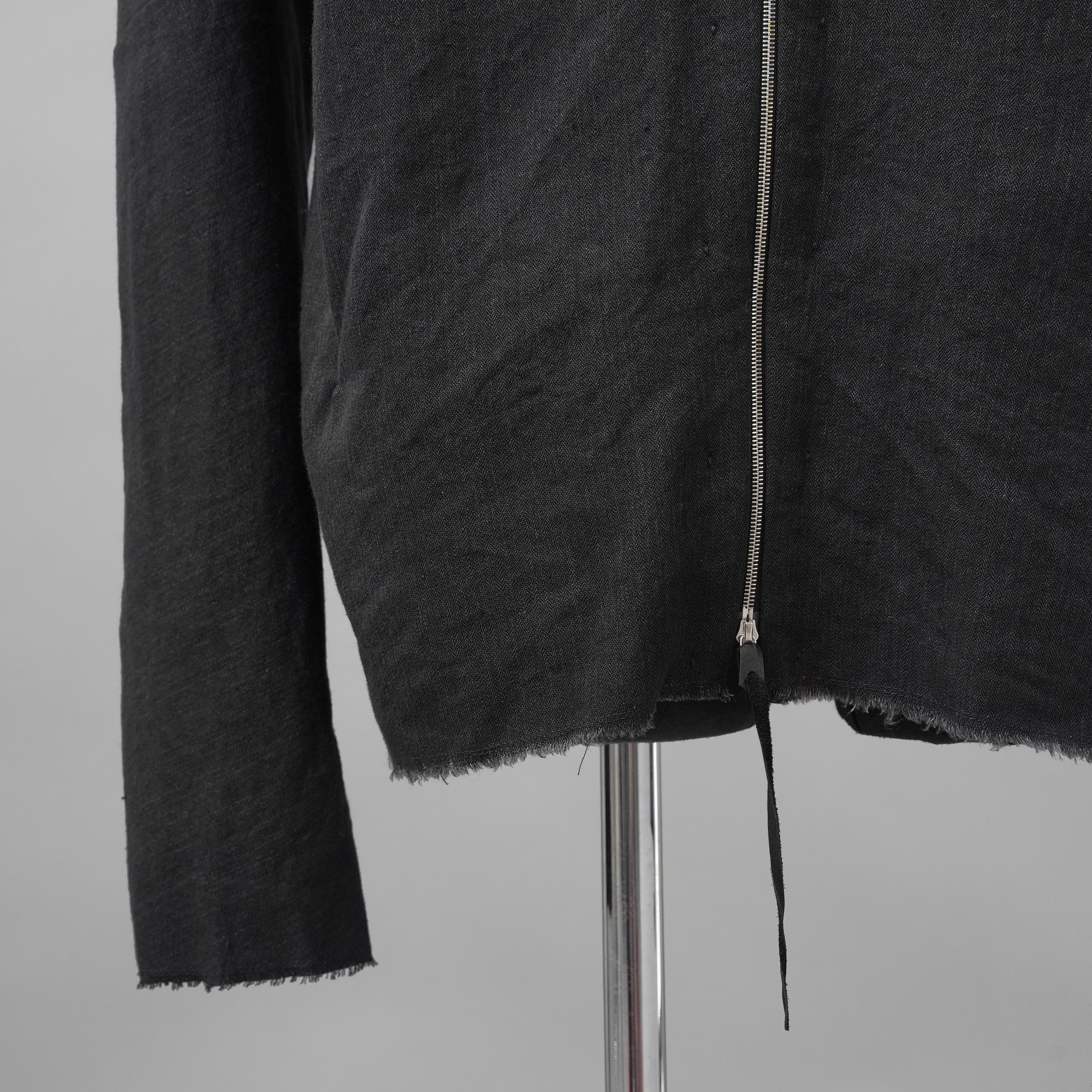 新品 m.a + エムエークロス / 25AW zipped tall collar shirt jacket / ジャケット / H252DZ/P / LWV / size 54 (BLACK)