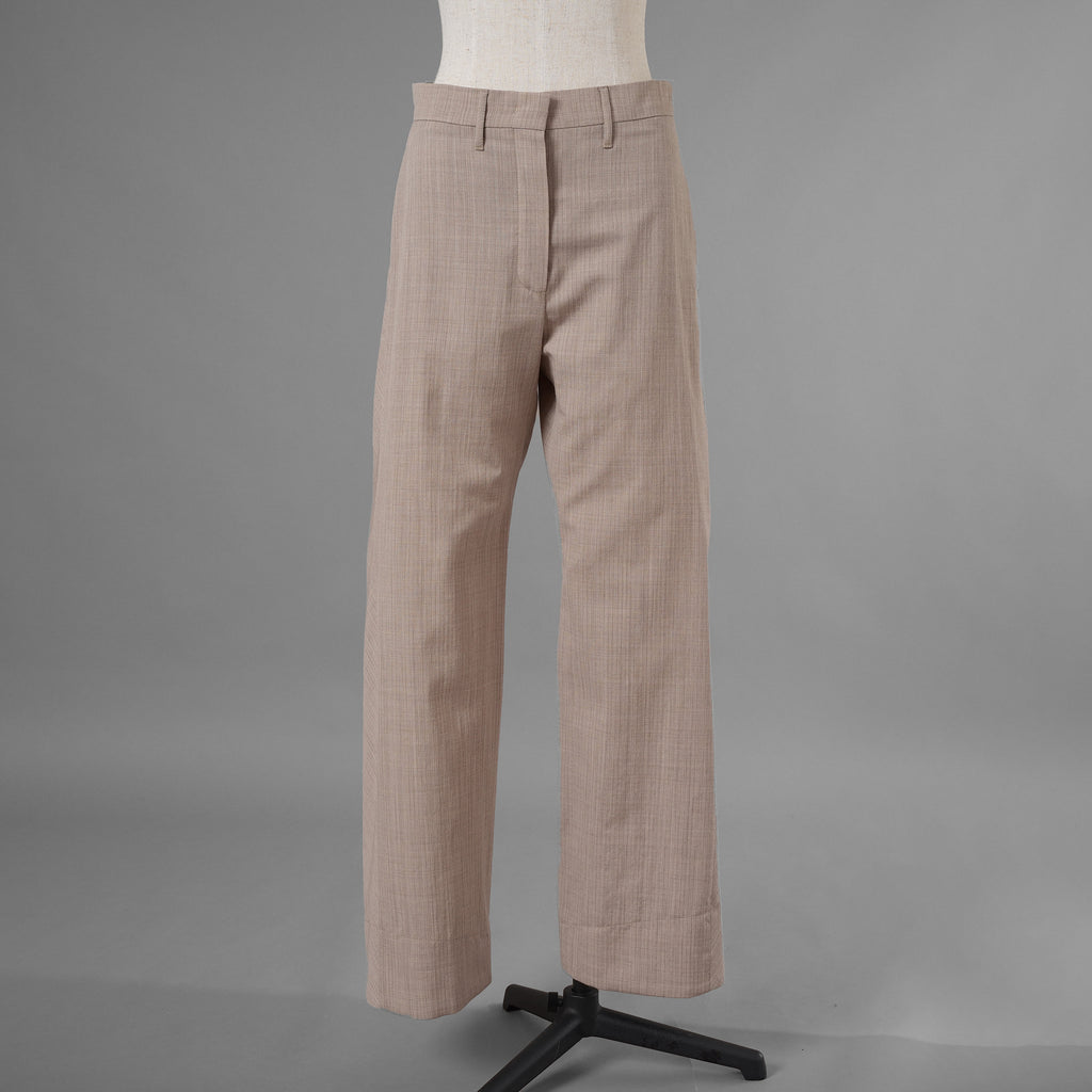 FENDI フェンディ / 美品 23AW ベージュ フランネルブレザー ジャケット パンツ セットアップ / FJ7450 AM3P / FR6511 AM3P / size 40 (BEIGE) レディース 352045-izm