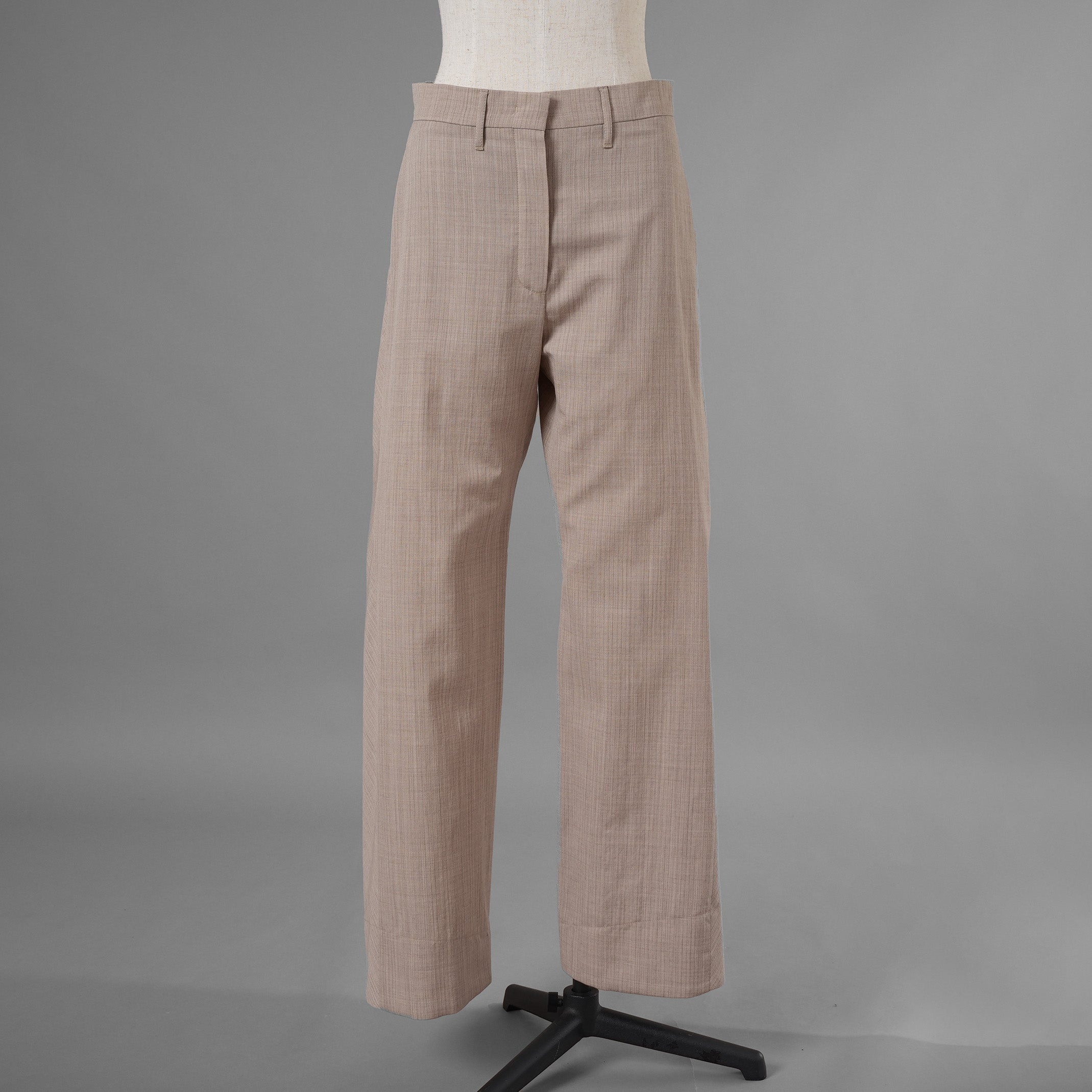 FENDI フェンディ / 美品 23AW ベージュ フランネルブレザー ジャケット パンツ セットアップ / FJ7450 AM3P / FR6511 AM3P / size 40 (BEIGE) レディース 352045-izm