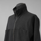 新品 m.a + エムエークロス / 25AW zipped tall collar shirt jacket / ジャケット / H252DZ/P / LWV / size 54 (BLACK)
