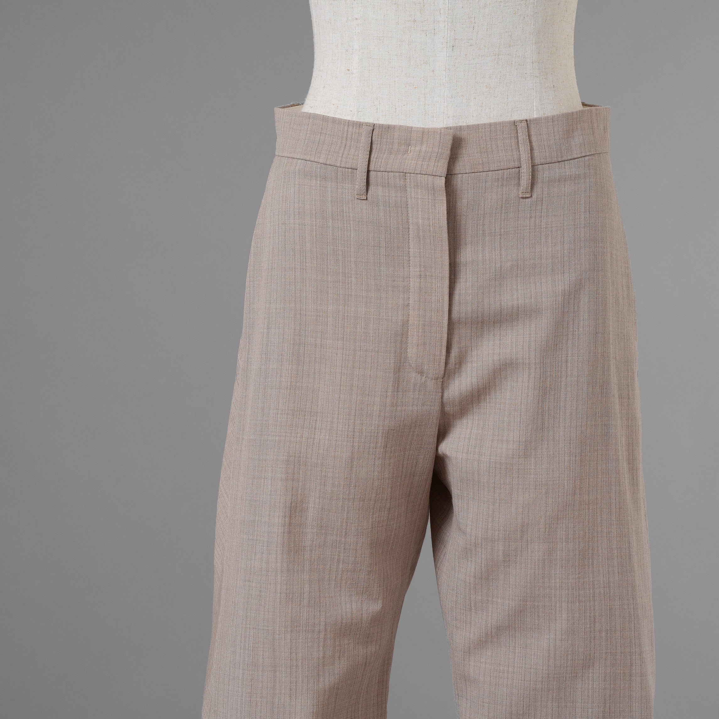 FENDI フェンディ / 美品 23AW ベージュ フランネルブレザー ジャケット パンツ セットアップ / FJ7450 AM3P / FR6511 AM3P / size 40 (BEIGE) レディース 352045-izm