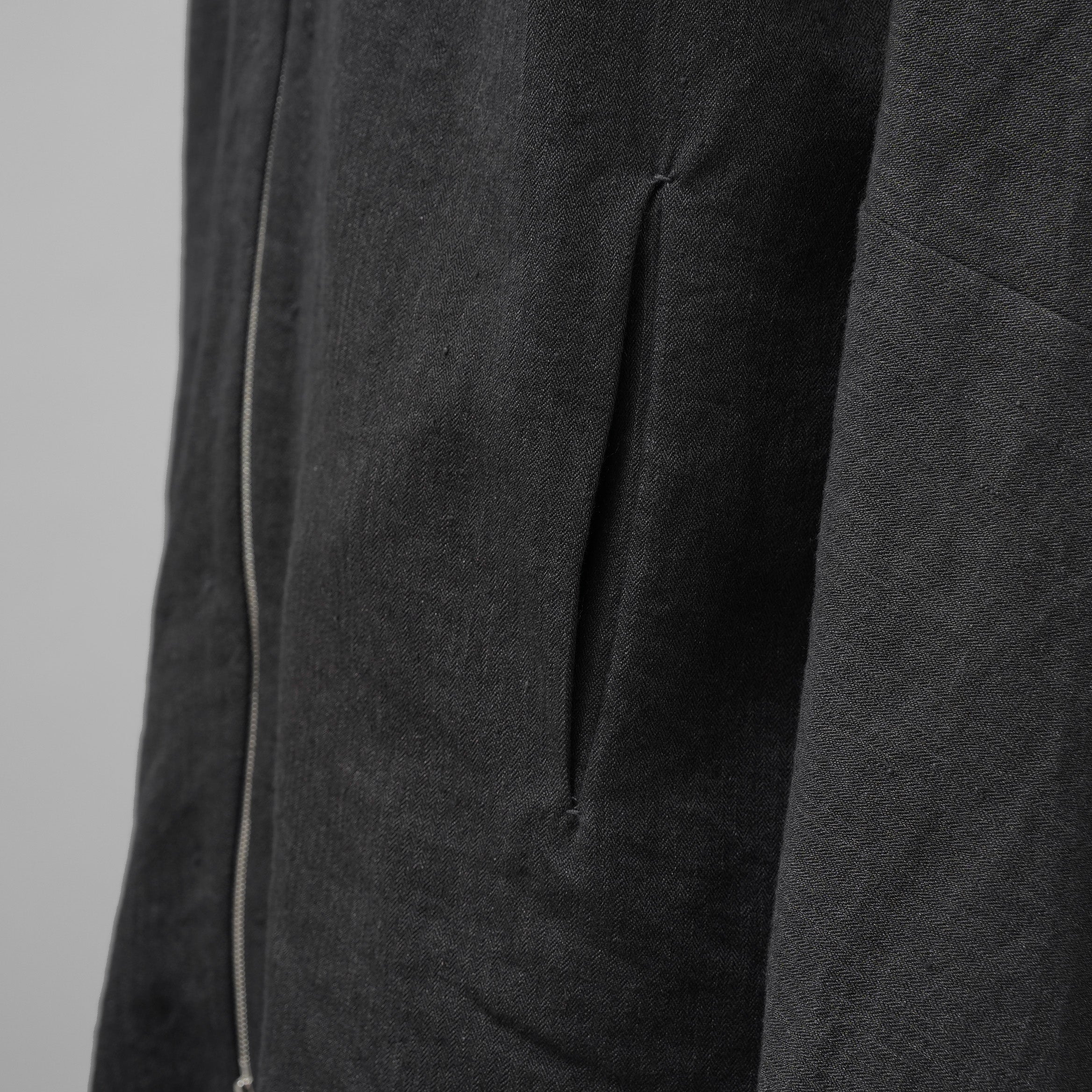 新品 m.a + エムエークロス / 25AW zipped tall collar shirt jacket / ジャケット / H252DZ/P / LWV / size 54 (BLACK)