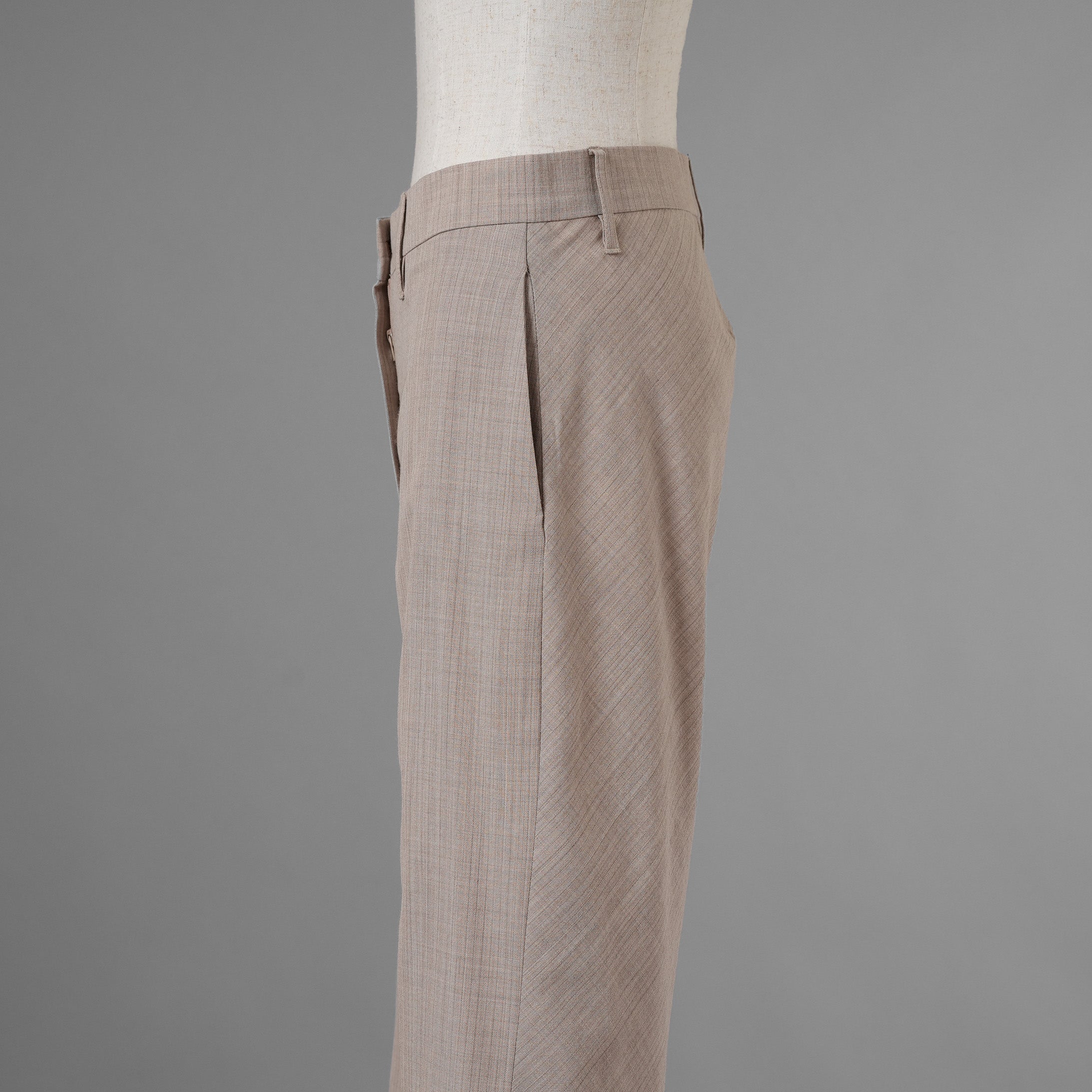 FENDI フェンディ / 美品 23AW ベージュ フランネルブレザー ジャケット パンツ セットアップ / FJ7450 AM3P / FR6511 AM3P / size 40 (BEIGE) レディース 352045-izm