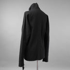 新品 m.a + エムエークロス / 25AW zipped tall collar shirt jacket / ジャケット / H252DZ/P / LWV / size 54 (BLACK)