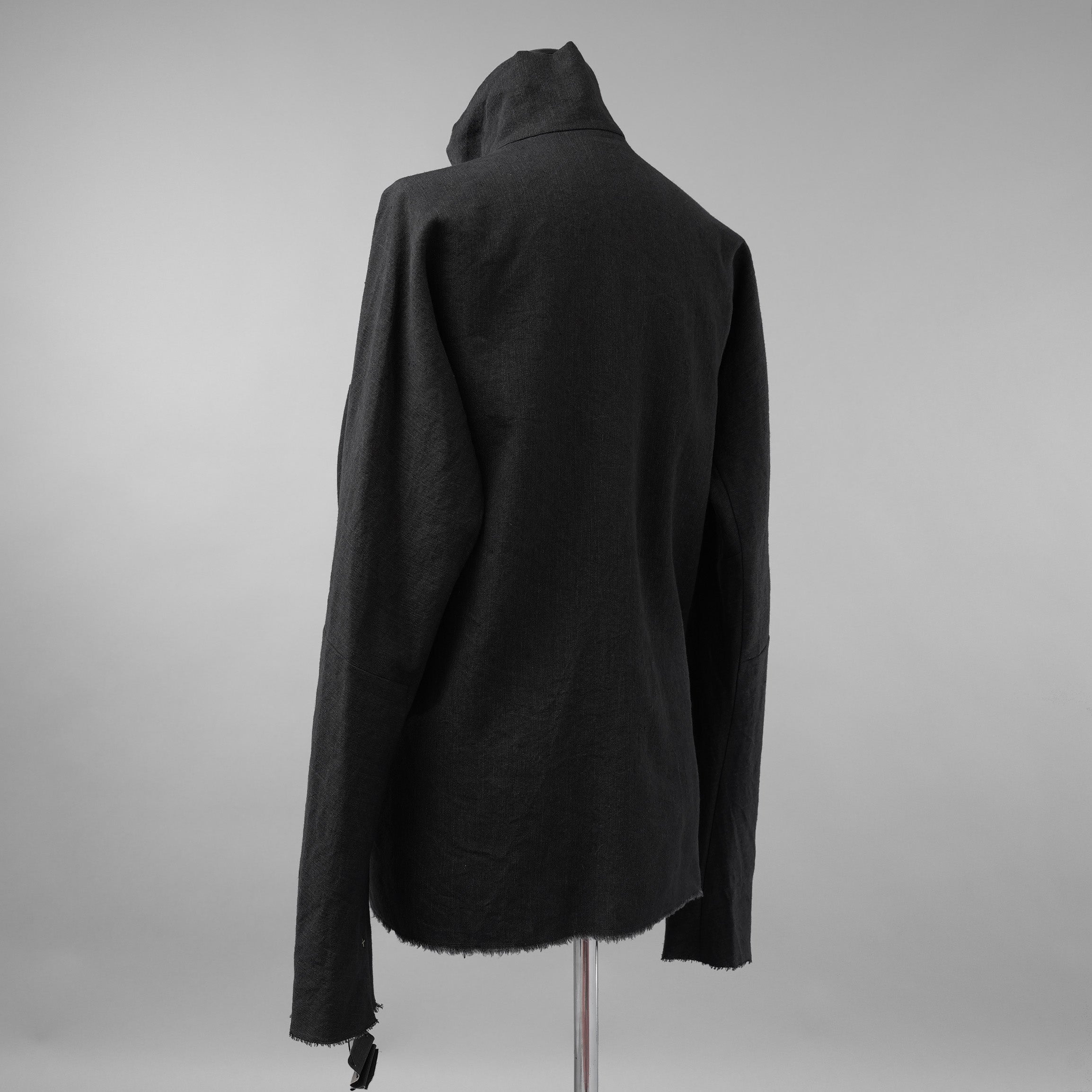 新品 m.a + エムエークロス / 25AW zipped tall collar shirt jacket / ジャケット / H252DZ/P / LWV / size 54 (BLACK)