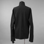 新品 m.a + エムエークロス / 25AW zipped tall collar shirt jacket / ジャケット / H252DZ/P / LWV / size 54 (BLACK)