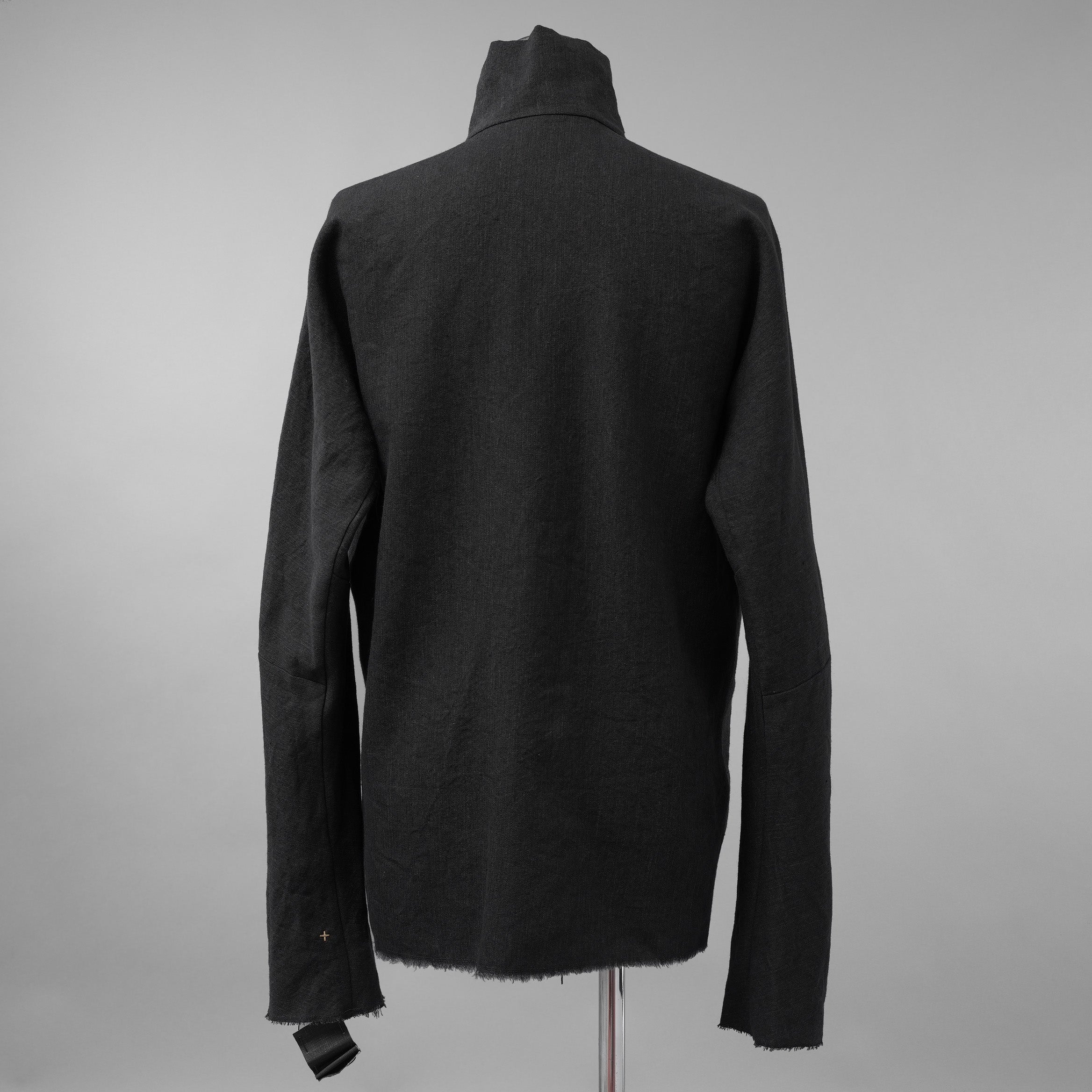 新品 m.a + エムエークロス / 25AW zipped tall collar shirt jacket / ジャケット / H252DZ/P / LWV / size 54 (BLACK)