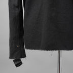新品 m.a + エムエークロス / 25AW zipped tall collar shirt jacket / ジャケット / H252DZ/P / LWV / size 54 (BLACK)
