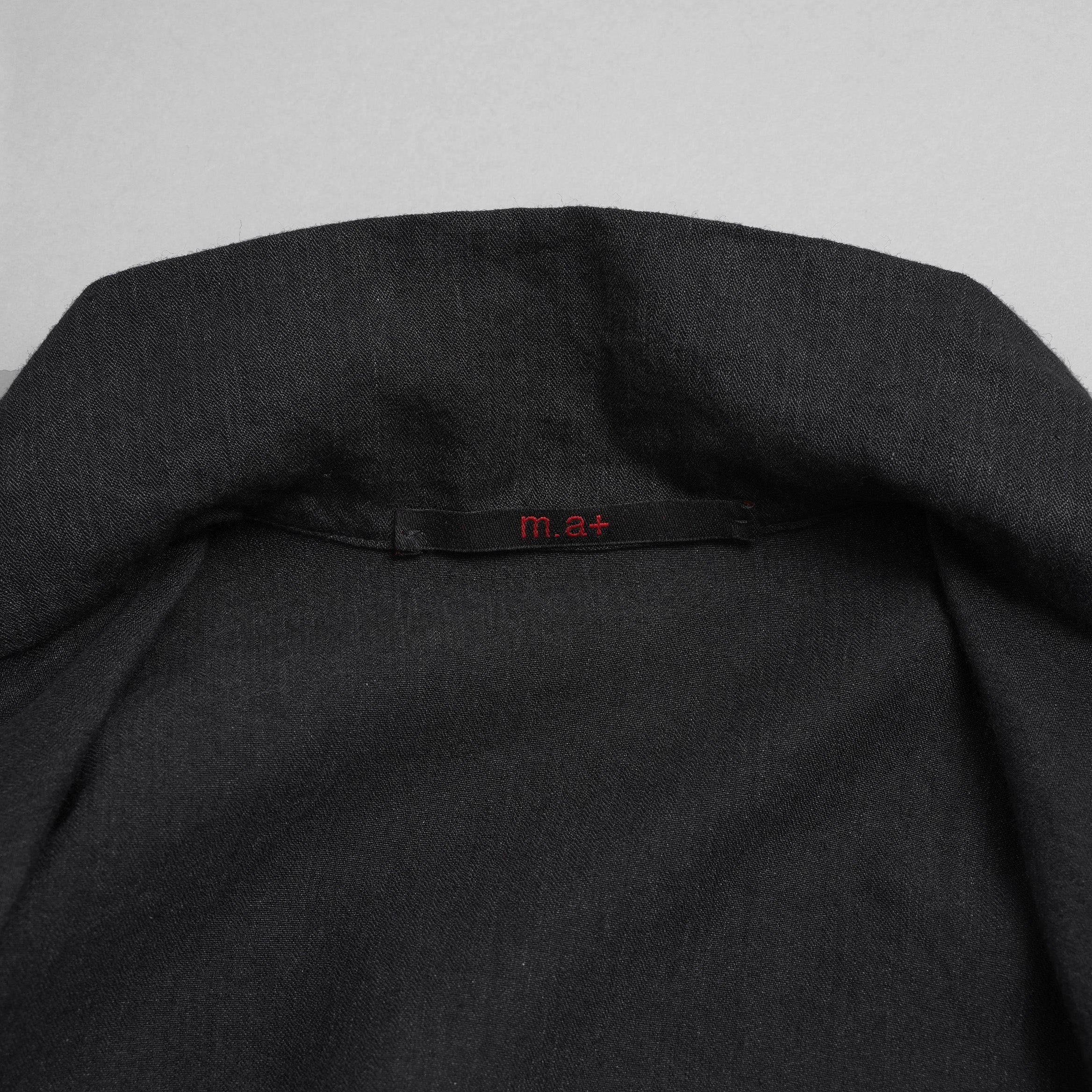 新品 m.a + エムエークロス / 25AW zipped tall collar shirt jacket / ジャケット / H252DZ/P / LWV / size 54 (BLACK)