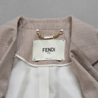 FENDI フェンディ / 美品 23AW ベージュ フランネルブレザー ジャケット パンツ セットアップ / FJ7450 AM3P / FR6511 AM3P / size 40 (BEIGE) レディース 352045-izm