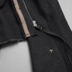 新品 m.a + エムエークロス / 25AW zipped tall collar shirt jacket / ジャケット / H252DZ/P / LWV / size 54 (BLACK)