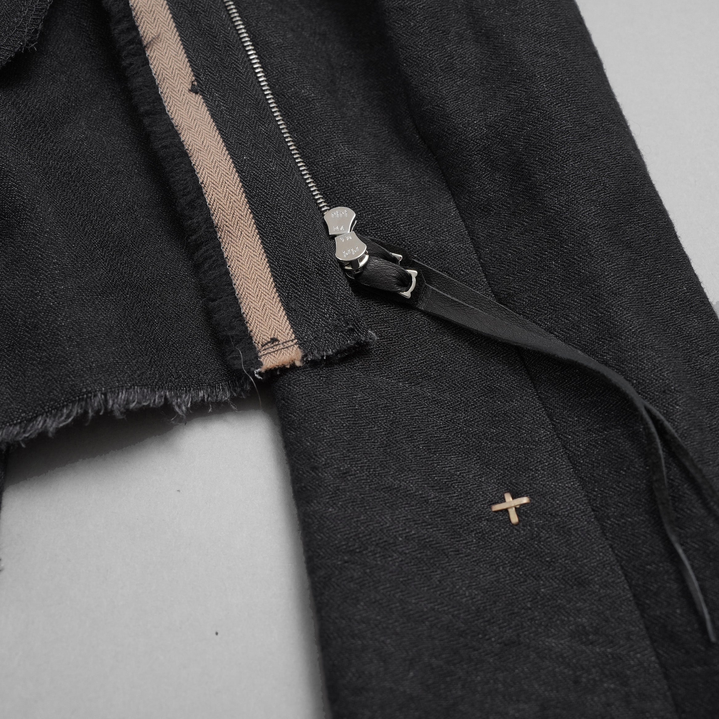 新品 m.a + エムエークロス / 25AW zipped tall collar shirt jacket / ジャケット / H252DZ/P / LWV / size 54 (BLACK)