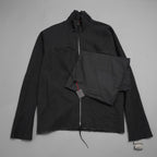 新品 m.a + エムエークロス / 25AW zipped tall collar shirt jacket / ジャケット / H252DZ/P / LWV / size 54 (BLACK)