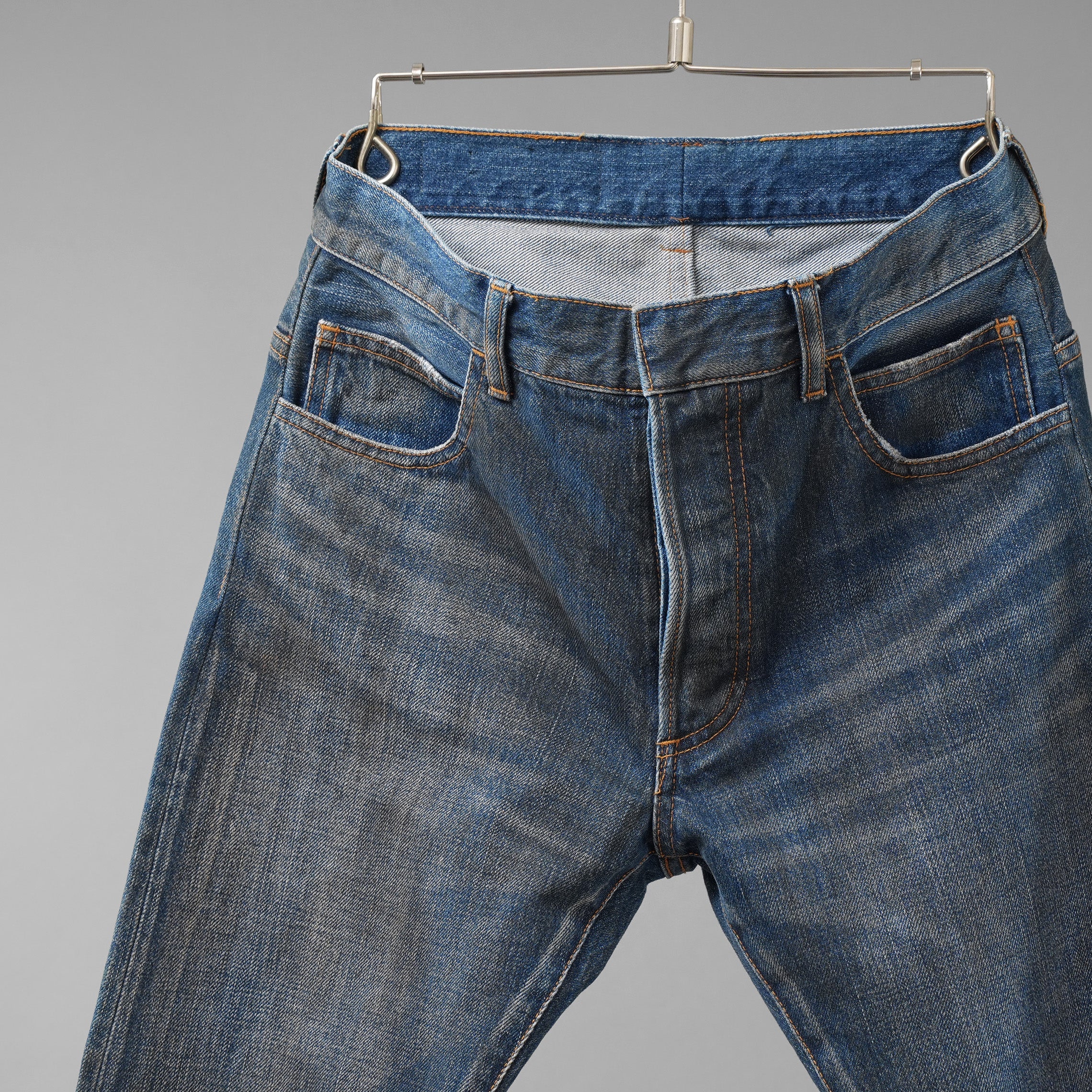 BALMAIN HOMME バルマン / 加工 バナナデニム パンツ / T598 C311 / size 29 (INDIGO)