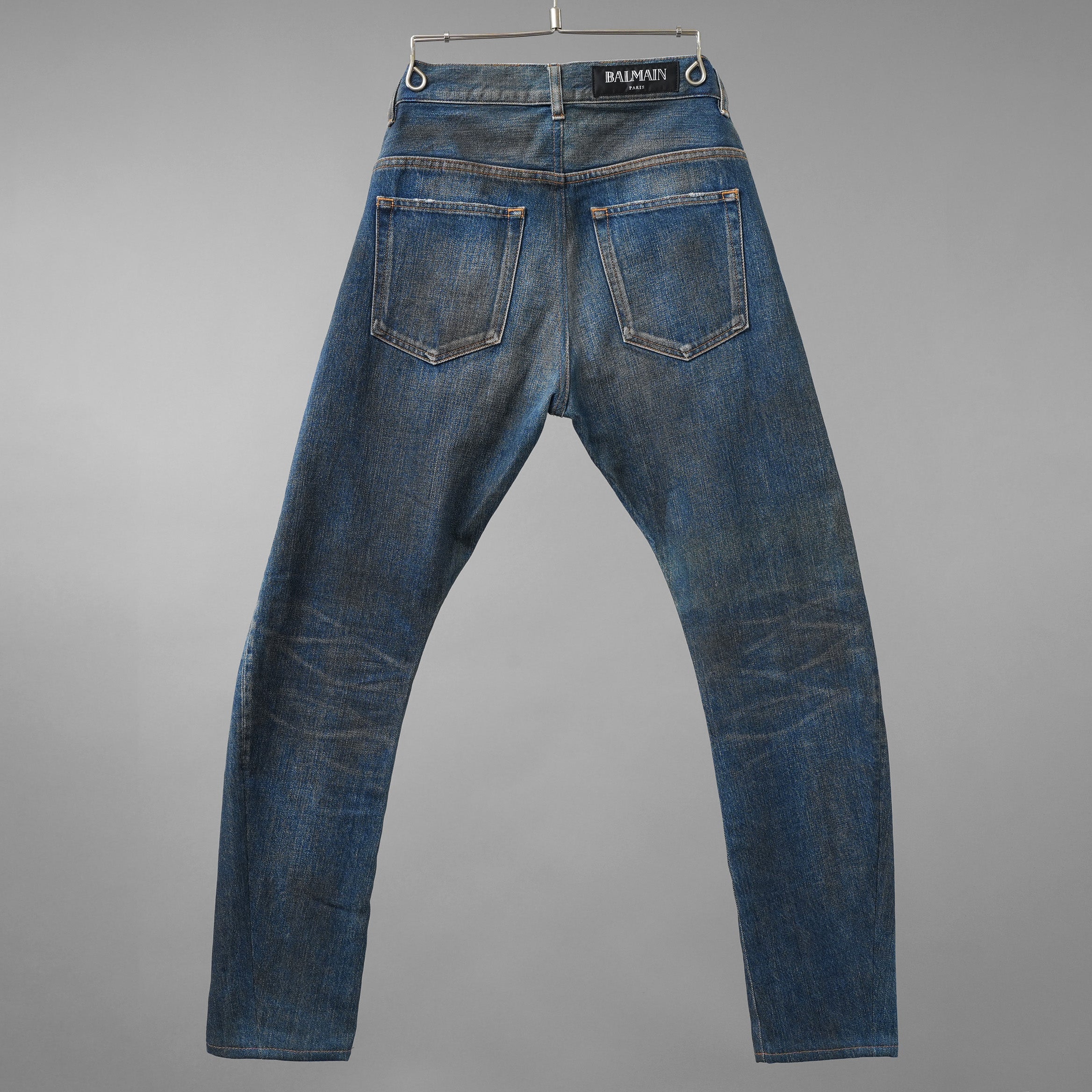 BALMAIN HOMME バルマン / 加工 バナナデニム パンツ / T598 C311 / size 29 (INDIGO)