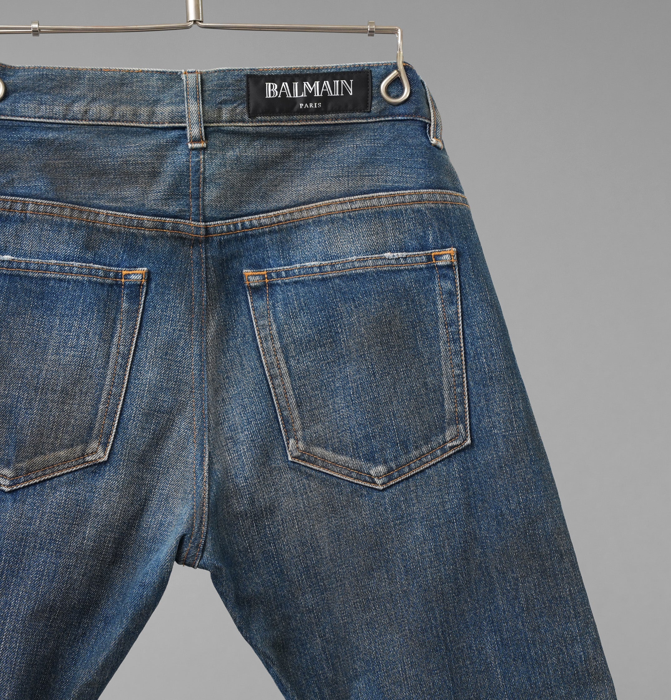 BALMAIN HOMME バルマン / 加工 バナナデニム パンツ / T598 C311 / size 29 (INDIGO)