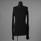 Leon Emanuel Blanck レオンエマニュエルブランク / 20AW Distortion Fitted Long Sleeve / Cotton Cashmere Knit / コットンカシミア 長袖 ニット / DIS-LT-03 / size 48 (BLACK) 352052-uen
