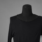 Leon Emanuel Blanck レオンエマニュエルブランク / 20AW Distortion Fitted Long Sleeve / Cotton Cashmere Knit / コットンカシミア 長袖 ニット / DIS-LT-03 / size 48 (BLACK) 352052-uen