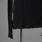 Leon Emanuel Blanck レオンエマニュエルブランク / 20AW Distortion Fitted Long Sleeve / Cotton Cashmere Knit / コットンカシミア 長袖 ニット / DIS-LT-03 / size 48 (BLACK) 352052-uen