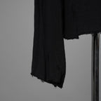 Leon Emanuel Blanck レオンエマニュエルブランク / 20AW Distortion Fitted Long Sleeve / Cotton Cashmere Knit / コットンカシミア 長袖 ニット / DIS-LT-03 / size 48 (BLACK) 352052-uen