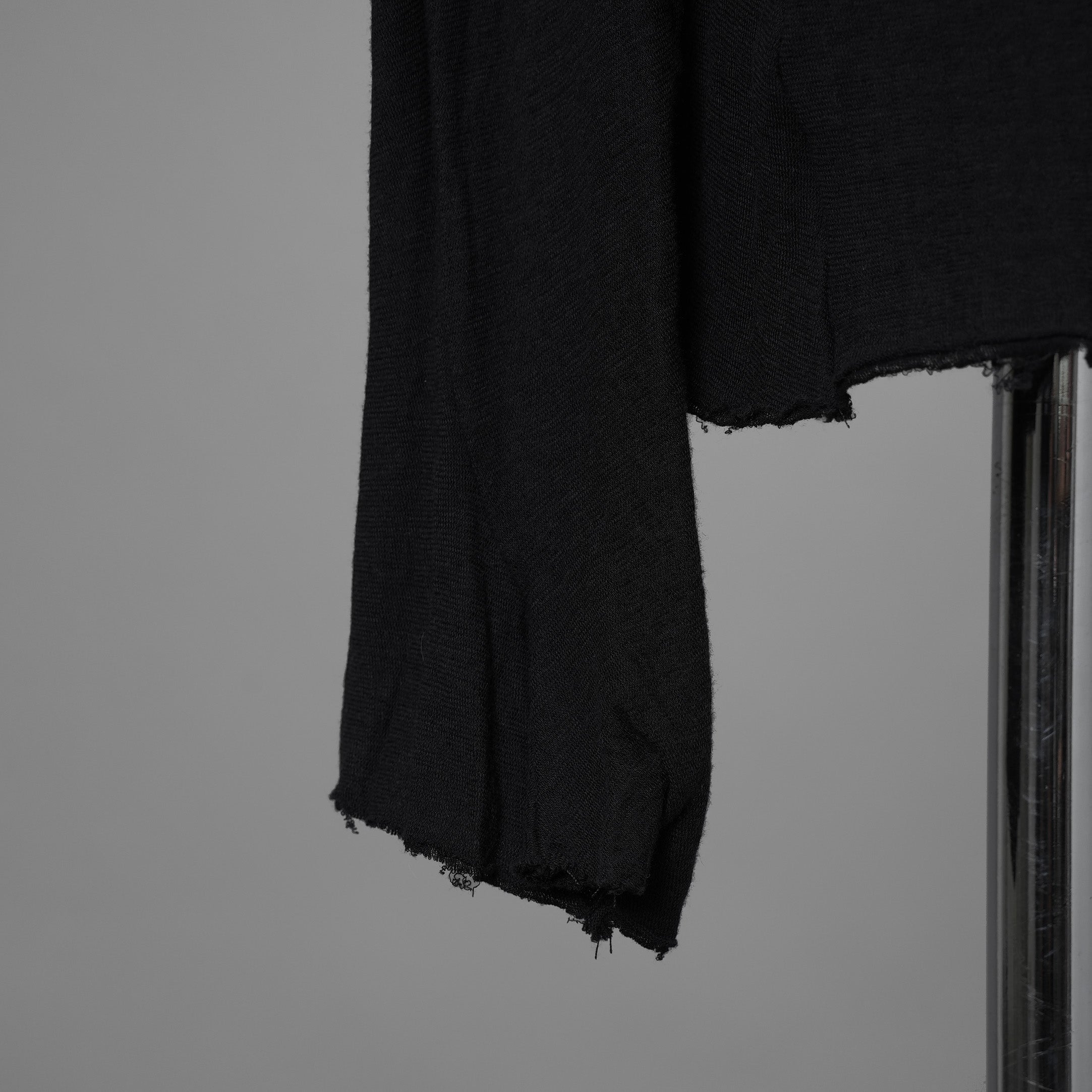 Leon Emanuel Blanck レオンエマニュエルブランク / 20AW Distortion Fitted Long Sleeve / Cotton Cashmere Knit / コットンカシミア 長袖 ニット / DIS-LT-03 / size 48 (BLACK) 352052-uen