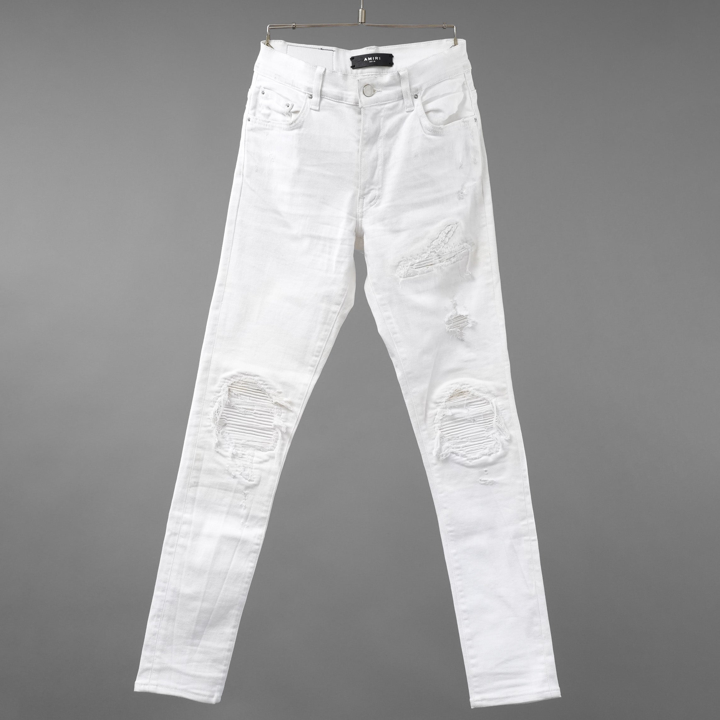 AMIRI アミリ / MX1 クラッシュ加工 スキニー パンツ / size 28 (WHITE