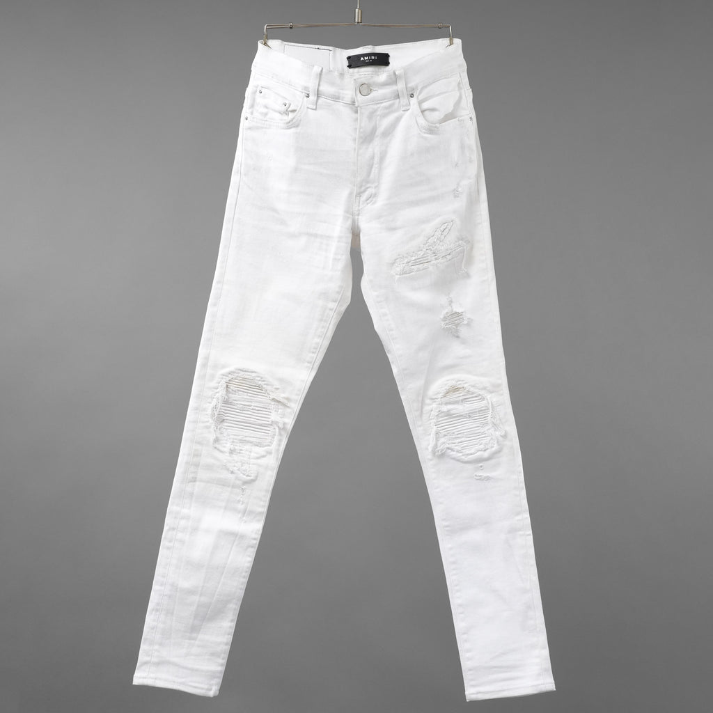 AMIRI アミリ / MX1 クラッシュ加工 スキニー パンツ / size 28 (WHITE)