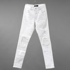 AMIRI アミリ / MX1 クラッシュ加工 スキニー パンツ / size 28 (WHITE)