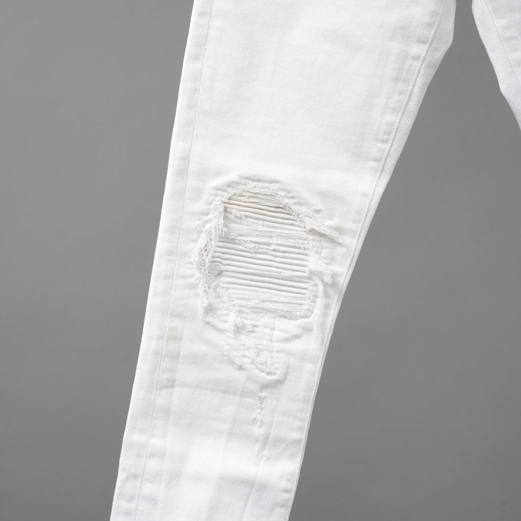 AMIRI アミリ / MX1 クラッシュ加工 スキニー パンツ / size 28 (WHITE)