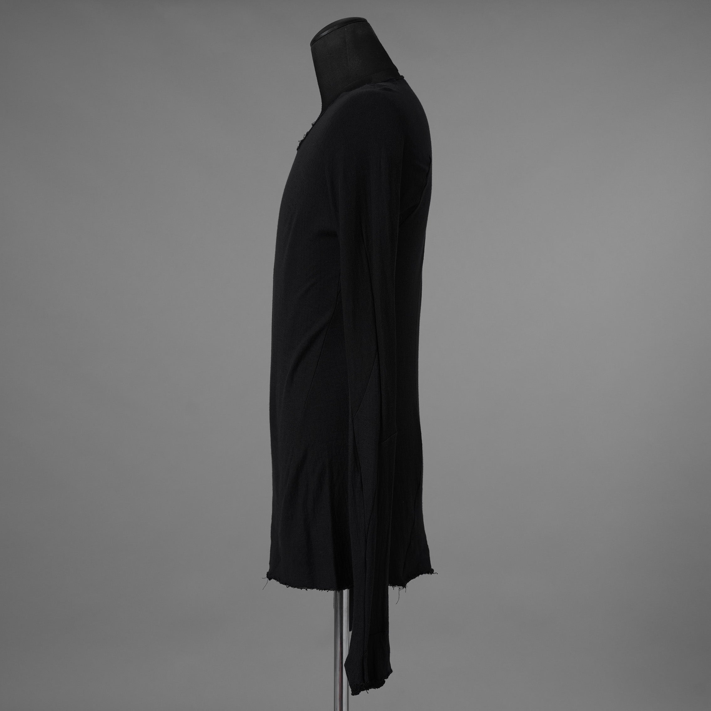 Leon Emanuel Blanck レオンエマニュエルブランク / 20AW Distortion Fitted Long Sleeve / Cotton Cashmere Knit / コットンカシミア 長袖 ニット / DIS-LT-03 / size 48 (BLACK) 352052-uen