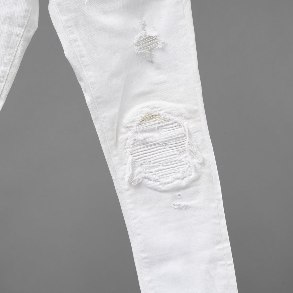 AMIRI アミリ / MX1 クラッシュ加工 スキニー パンツ / size 28 (WHITE)