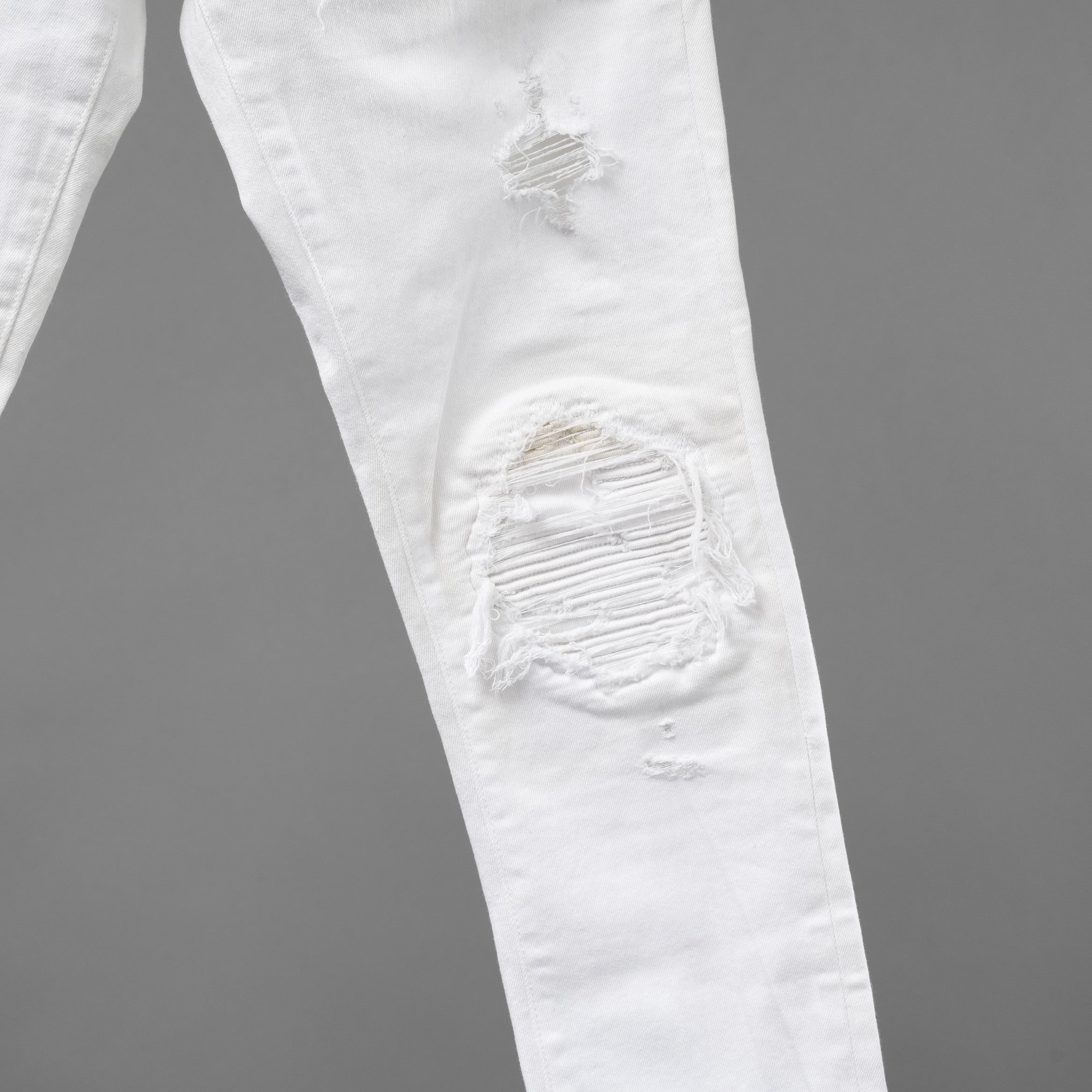 AMIRI アミリ / MX1 クラッシュ加工 スキニー パンツ / size 28 (WHITE)