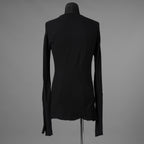 Leon Emanuel Blanck レオンエマニュエルブランク / 20AW Distortion Fitted Long Sleeve / Cotton Cashmere Knit / コットンカシミア 長袖 ニット / DIS-LT-03 / size 48 (BLACK) 352052-uen