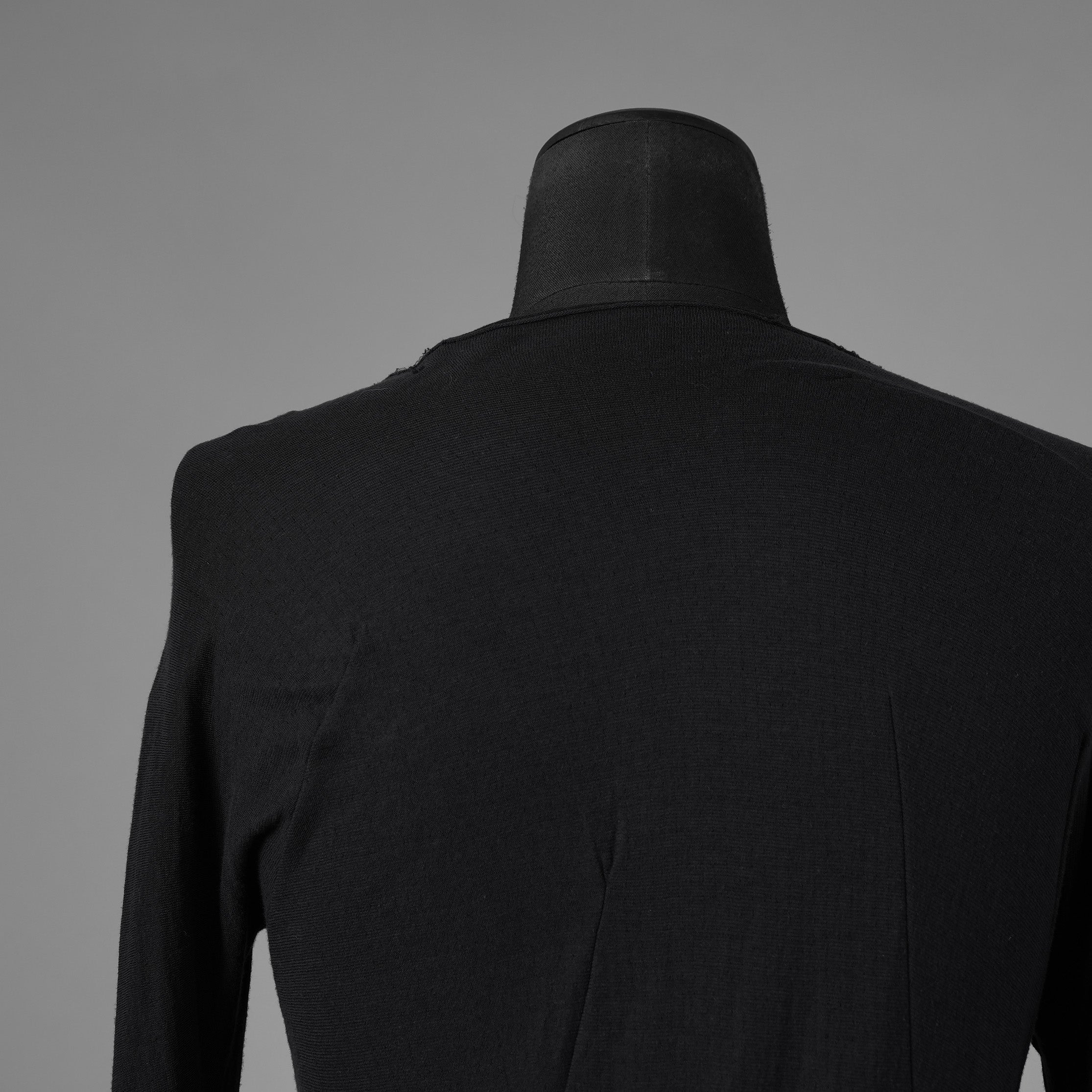 Leon Emanuel Blanck レオンエマニュエルブランク / 20AW Distortion Fitted Long Sleeve / Cotton Cashmere Knit / コットンカシミア 長袖 ニット / DIS-LT-03 / size 48 (BLACK) 352052-uen