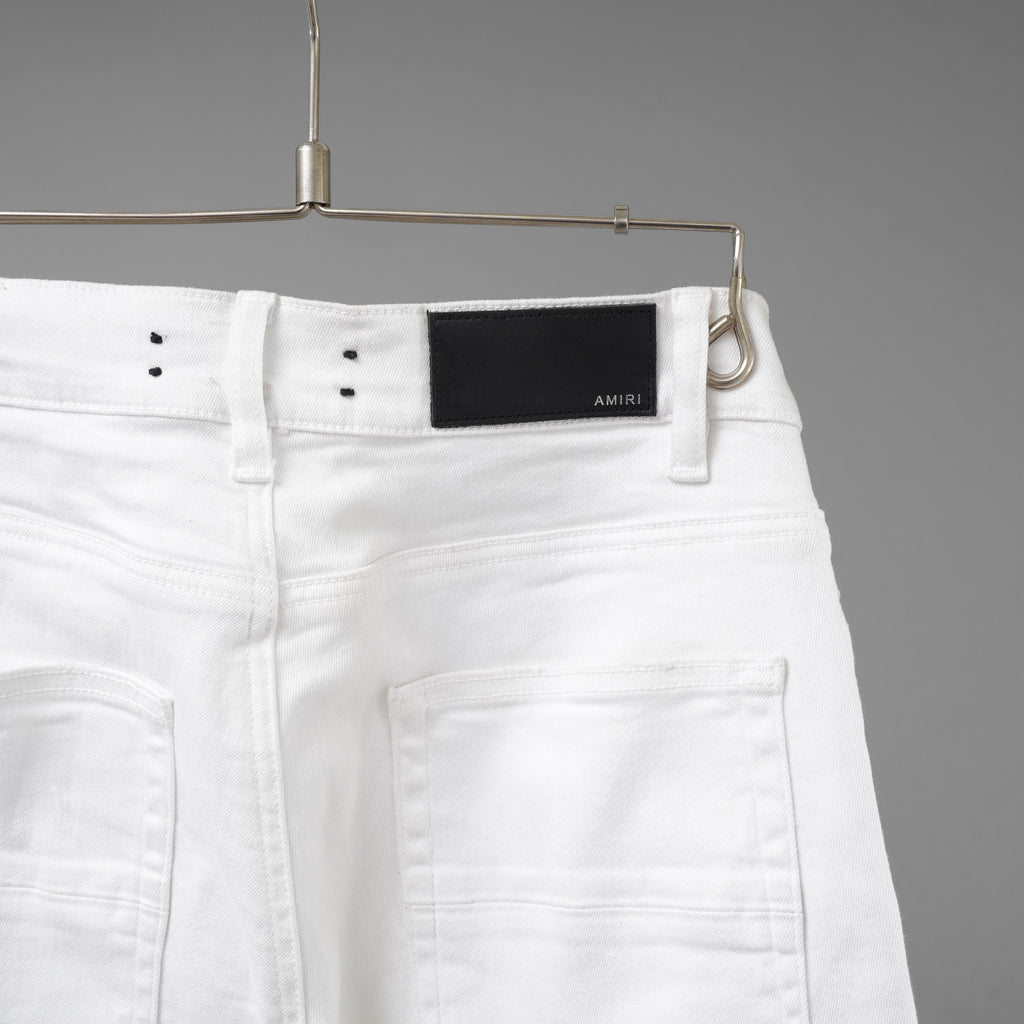 AMIRI アミリ / MX1 クラッシュ加工 スキニー パンツ / size 28 (WHITE)