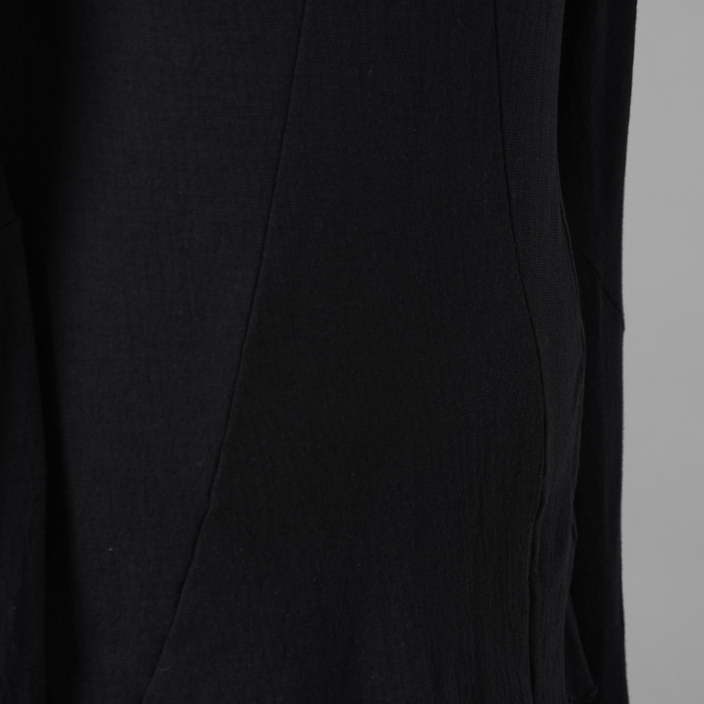 Leon Emanuel Blanck レオンエマニュエルブランク / 20AW Distortion Fitted Long Sleeve / Cotton Cashmere Knit / コットンカシミア 長袖 ニット / DIS-LT-03 / size 48 (BLACK) 352052-uen