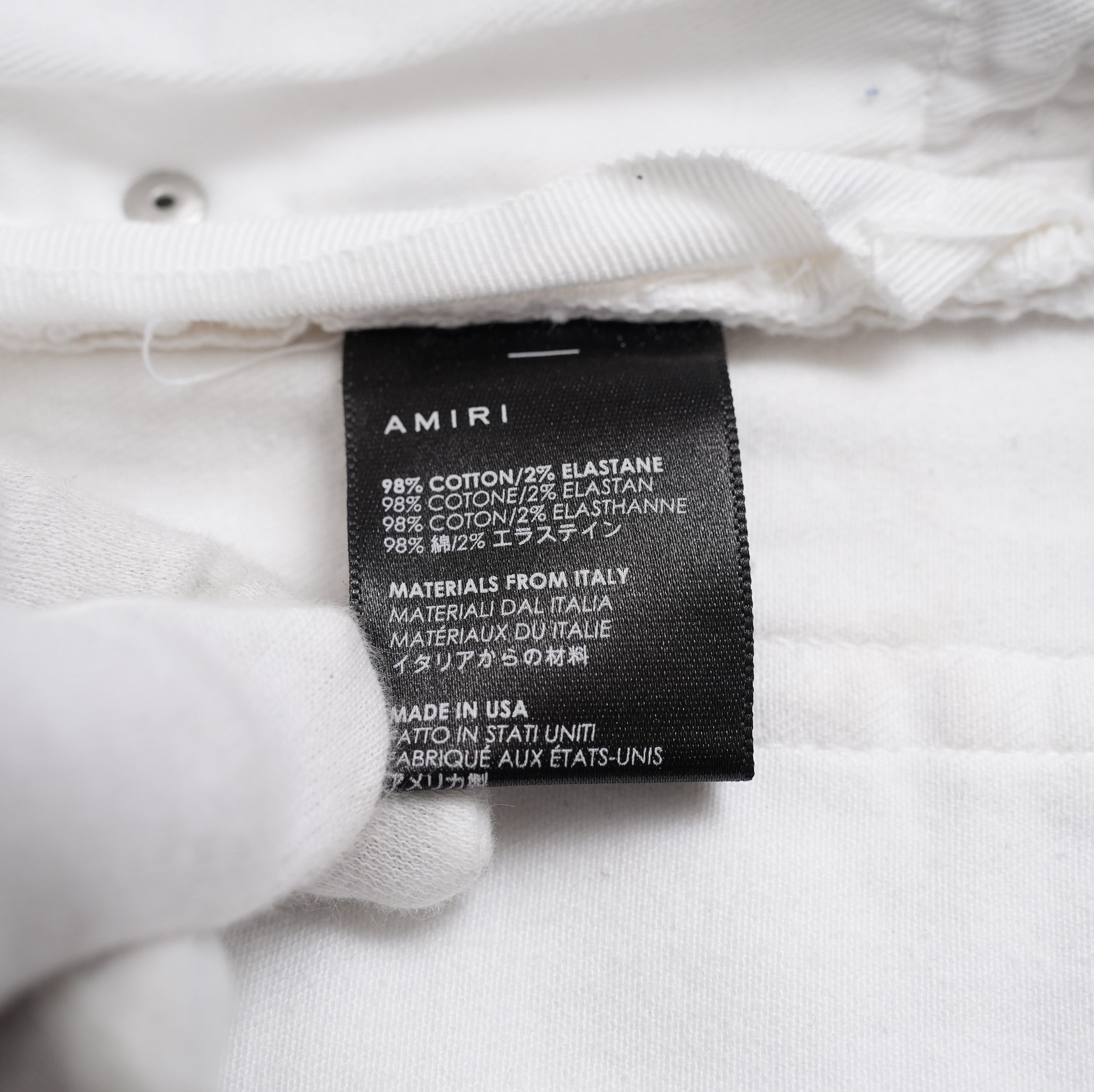 AMIRI アミリ / MX1 クラッシュ加工 スキニー パンツ / size 28 (WHITE)