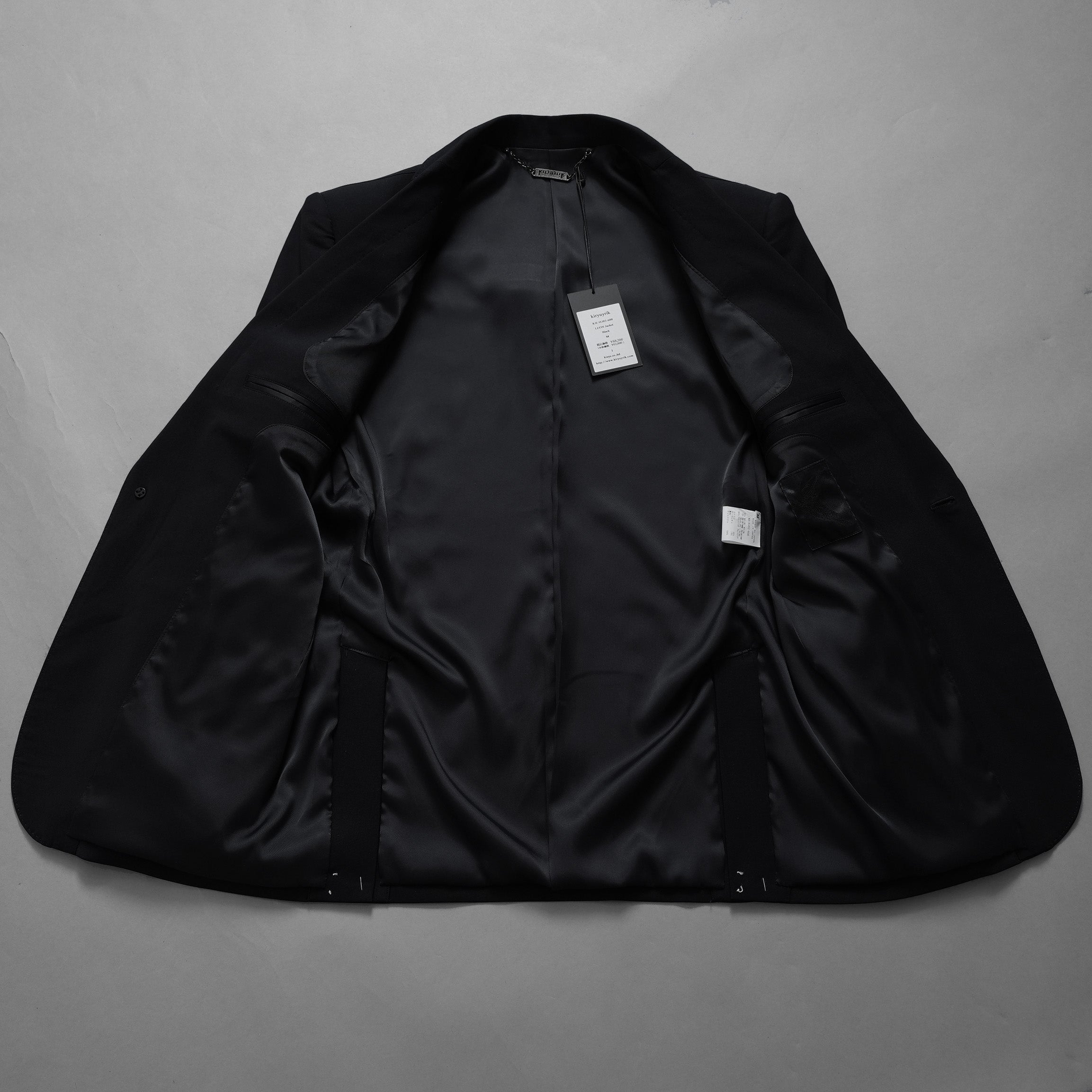 新品 kiryuyrik キリュウキリュウ / 24SS レオンジャケット アウター / KR-HJ02-600 / size M (BLACK) 123011-alm