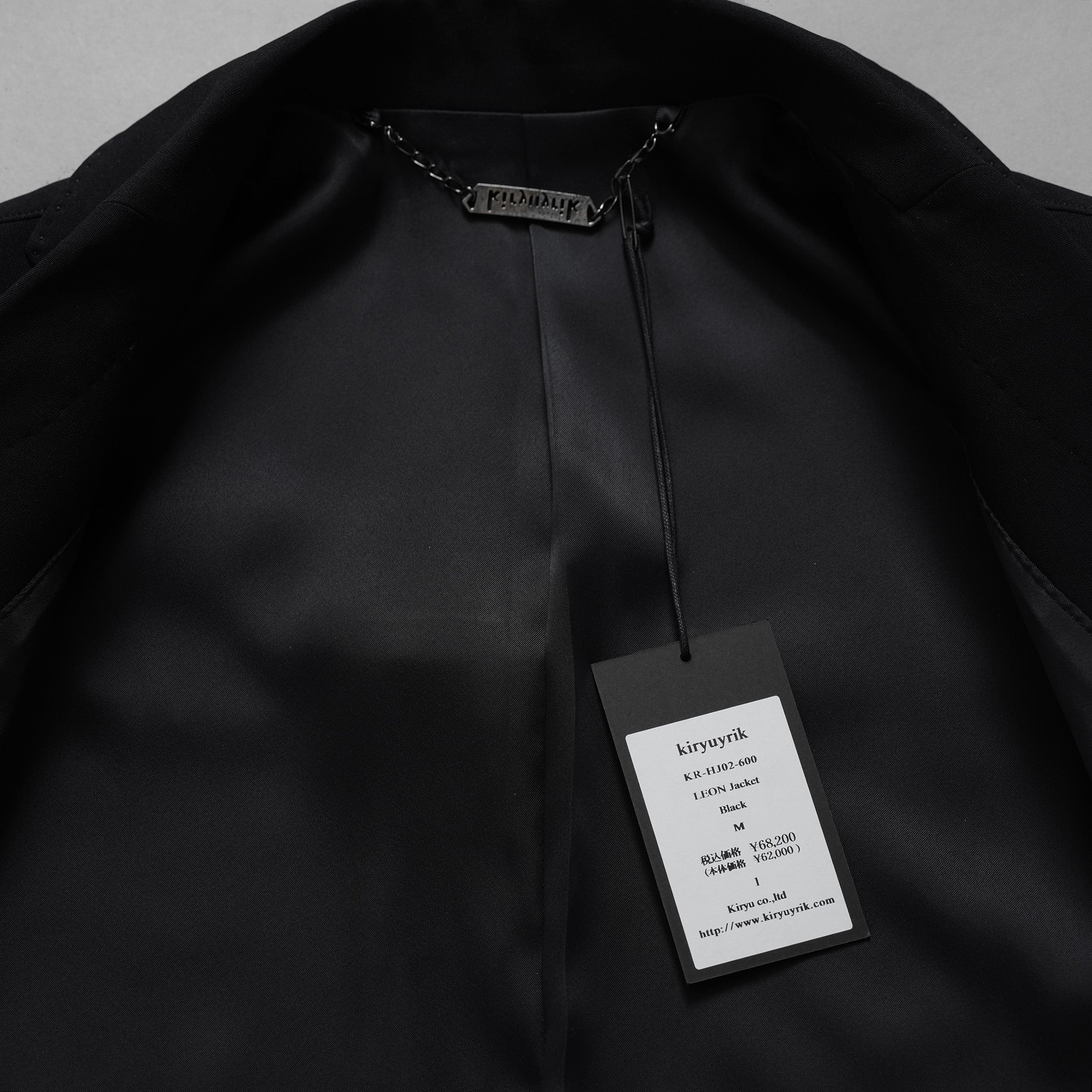 新品 kiryuyrik キリュウキリュウ / 24SS レオンジャケット アウター / KR-HJ02-600 / size M (BLACK) 123011-alm