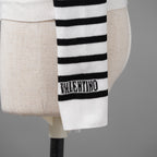 VALENTINO ヴァレンティノ / 21SS レースパネル ストライプ セーター  / WB3KC24I6HR_0AN / size M (WHITE×BLACK) レディース