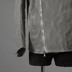 新品 希少 incarnation インカネーション / 24AW HORSE WHITE RG LEATHER W BREAST MOTO UNLINED PMT-5 / ホース レザー 白鞣し ライダース ジャケット/ size M B82(GRAY) 123012-alm