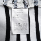 VALENTINO ヴァレンティノ / 21SS レースパネル ストライプ セーター  / WB3KC24I6HR_0AN / size M (WHITE×BLACK) レディース