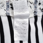 VALENTINO ヴァレンティノ / 21SS レースパネル ストライプ セーター  / WB3KC24I6HR_0AN / size M (WHITE×BLACK) レディース