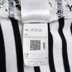 VALENTINO ヴァレンティノ / 21SS レースパネル ストライプ セーター  / WB3KC24I6HR_0AN / size M (WHITE×BLACK) レディース