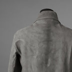 新品 希少 incarnation インカネーション / 24AW HORSE WHITE RG LEATHER W BREAST MOTO UNLINED PMT-5 / ホース レザー 白鞣し ライダース ジャケット/ size M B82(GRAY) 123012-alm