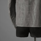 新品 希少 incarnation インカネーション / 24AW HORSE WHITE RG LEATHER W BREAST MOTO UNLINED PMT-5 / ホース レザー 白鞣し ライダース ジャケット/ size M B82(GRAY) 123012-alm