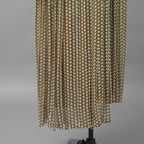 FENDI フェンディ /美品 20SS Belted Draped Pleated Printed Silk-Chiffon Midi Dress ベルト付き プリント シルクシフォン ミディドレス ワンピース/ FDA651 A5XF / size 40 (OLIVE GREEN) レディース