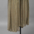 FENDI フェンディ /美品 20SS Belted Draped Pleated Printed Silk-Chiffon Midi Dress ベルト付き プリント シルクシフォン ミディドレス ワンピース/ FDA651 A5XF / size 40 (OLIVE GREEN) レディース