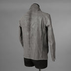 新品 希少 incarnation インカネーション / 24AW HORSE WHITE RG LEATHER W BREAST MOTO UNLINED PMT-5 / ホース レザー 白鞣し ライダース ジャケット/ size M B82(GRAY) 123012-alm
